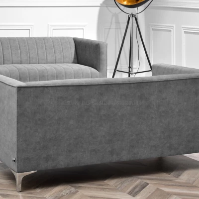 Zweisitzer-Sofa ALANZO – grau/chrom