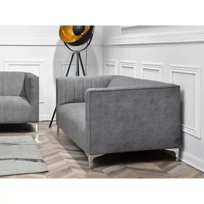Zweisitzer-Sofa ALANZO – grau/chrom