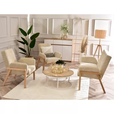 Zweisitzer EMERY – beige/eiche