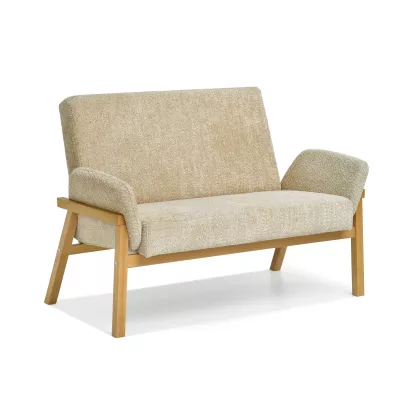 Zweisitzer EMERY – beige/eiche