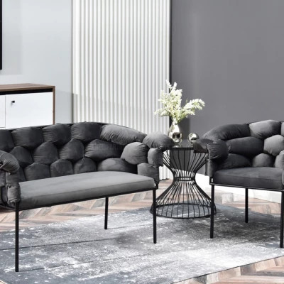 Designer-Sessel BARTOL – Graphit/Schwarz