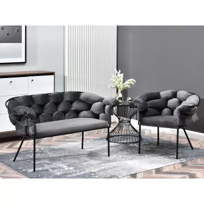 Designer-Sessel BARTOL – Graphit/Schwarz