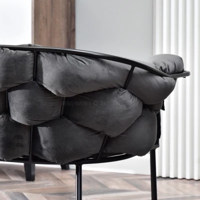 Designer-Sessel BARTOL – Graphit/Schwarz