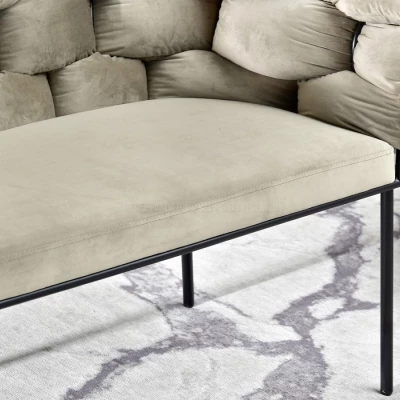 Designer-Sessel BARTOL – Sand/Schwarz