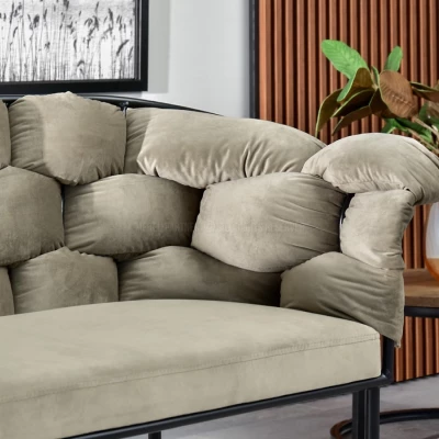 Designer-Sessel BARTOL – Sand/Schwarz