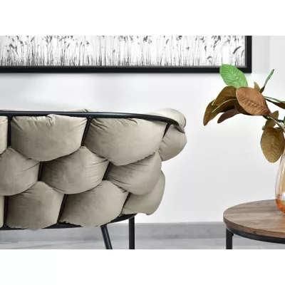 Designer-Sessel BARTOL – Sand/Schwarz