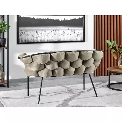 Designer-Sessel BARTOL – Sand/Schwarz