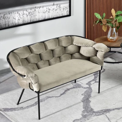 Designer-Sessel BARTOL – Sand/Schwarz