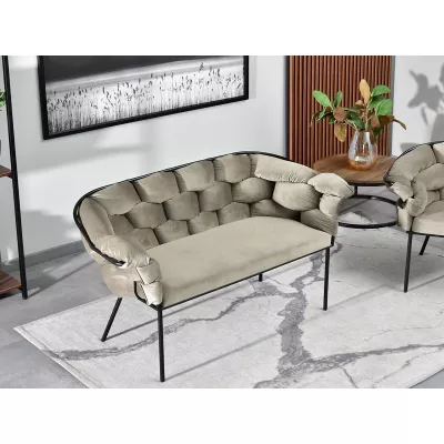 Designer-Sessel BARTOL – Sand/Schwarz