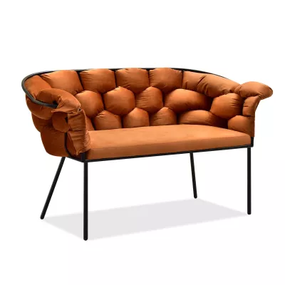 Designer-Sessel BARTOL – Kupfer/Schwarz