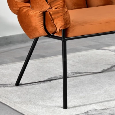 Designer-Sessel BARTOL – Kupfer/Schwarz