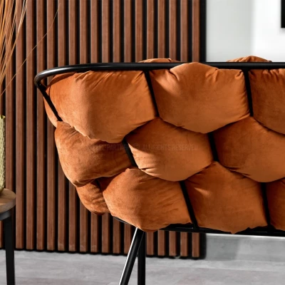 Designer-Sessel BARTOL – Kupfer/Schwarz