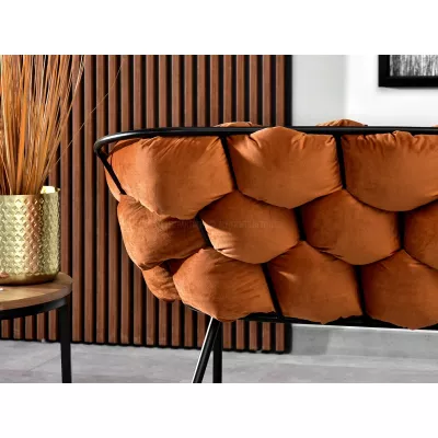 Designer-Sessel BARTOL – Kupfer/Schwarz