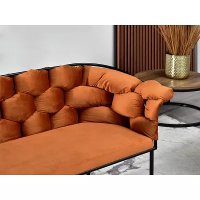 Designer-Sessel BARTOL – Kupfer/Schwarz