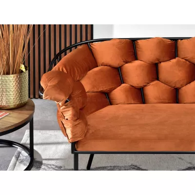 Designer-Sessel BARTOL – Kupfer/Schwarz