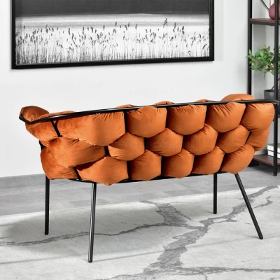 Designer-Sessel BARTOL – Kupfer/Schwarz