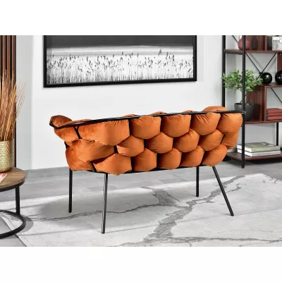 Designer-Sessel BARTOL – Kupfer/Schwarz