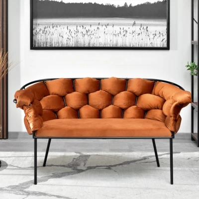 Designer-Sessel BARTOL – Kupfer/Schwarz