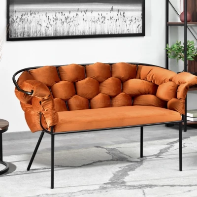 Designer-Sessel BARTOL – Kupfer/Schwarz