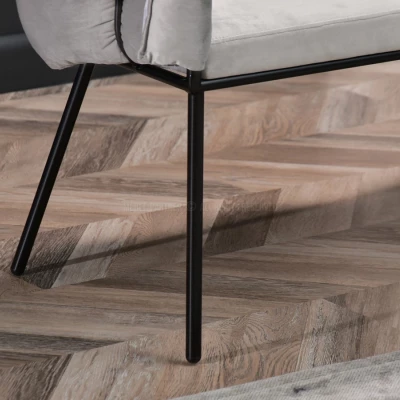 Designer-Sessel BARTOL – Grau/Schwarz