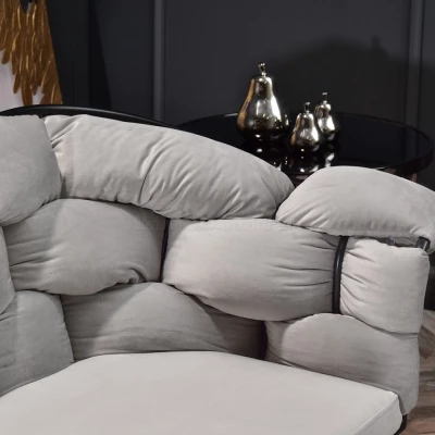 Designer-Sessel BARTOL – Grau/Schwarz