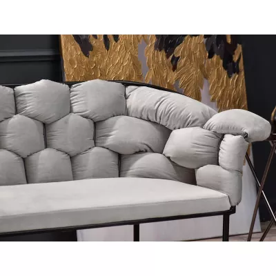 Designer-Sessel BARTOL – Grau/Schwarz