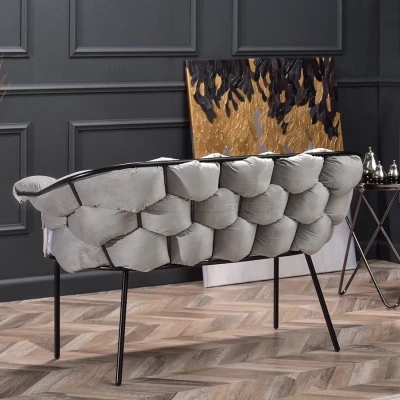 Designer-Sessel BARTOL – Grau/Schwarz