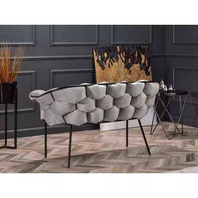 Designer-Sessel BARTOL – Grau/Schwarz