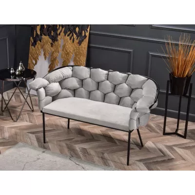 Designer-Sessel BARTOL – Grau/Schwarz