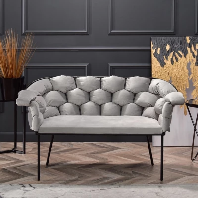 Designer-Sessel BARTOL – Grau/Schwarz