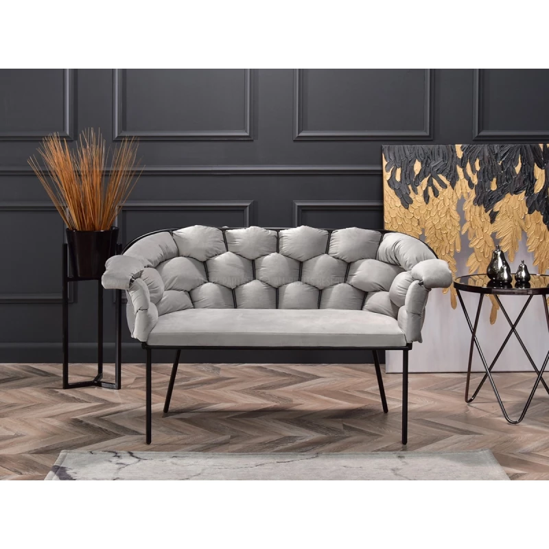 Designer-Sessel BARTOL – Grau/Schwarz