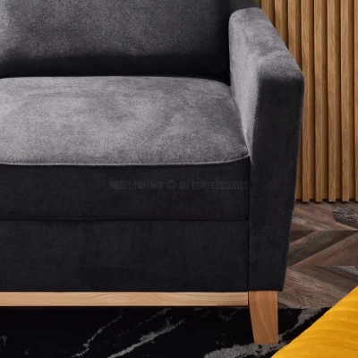 Schlafsofa NOHEMA – Graphit/Eiche