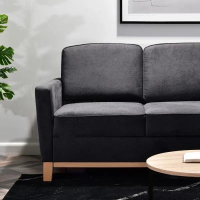Schlafsofa NOHEMA – Graphit/Eiche