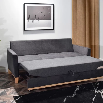 Schlafsofa NOHEMA – Graphit/Eiche