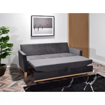 Schlafsofa NOHEMA – Graphit/Eiche