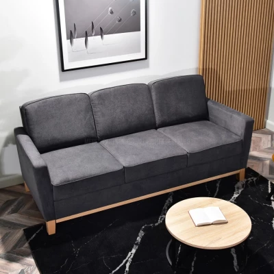 Schlafsofa NOHEMA – Graphit/Eiche