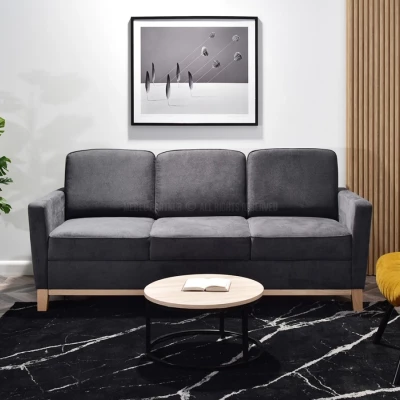 Schlafsofa NOHEMA – Graphit/Eiche