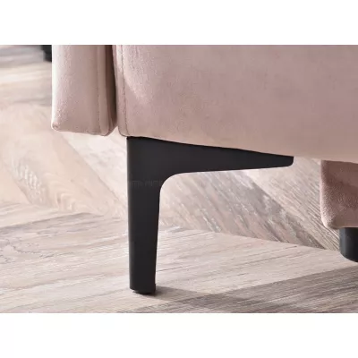 Sofa mit Stauraum NORGE - Puderrosa/Schwarz