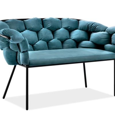 Designer-Sessel BARTOL – Türkis/Schwarz