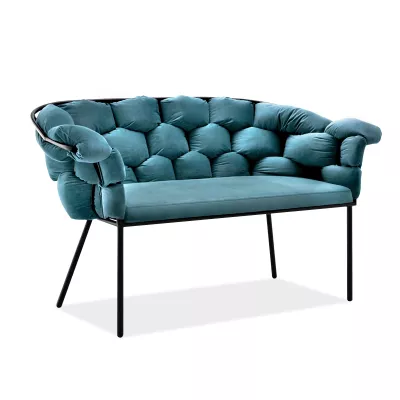 Designer-Sessel BARTOL – Türkis/Schwarz