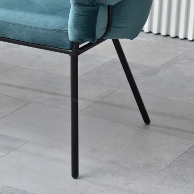 Designer-Sessel BARTOL – Türkis/Schwarz