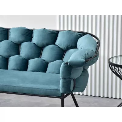 Designer-Sessel BARTOL – Türkis/Schwarz