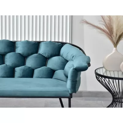 Designer-Sessel BARTOL – Türkis/Schwarz