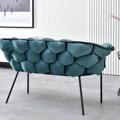 Designer-Sessel BARTOL – Türkis/Schwarz