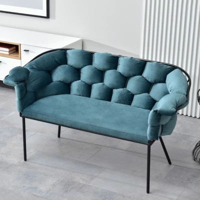 Designer-Sessel BARTOL – Türkis/Schwarz