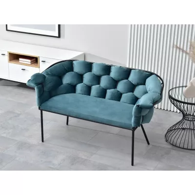 Designer-Sessel BARTOL – Türkis/Schwarz