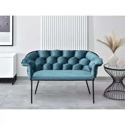 Designer-Sessel BARTOL – Türkis/Schwarz