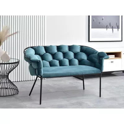 Designer-Sessel BARTOL – Türkis/Schwarz