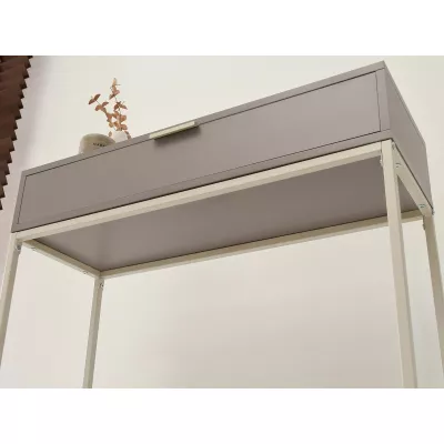NIRAI Konsolentisch mit Schublade - Beige / Creme