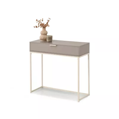 NIRAI Konsolentisch mit Schublade - Beige / Creme